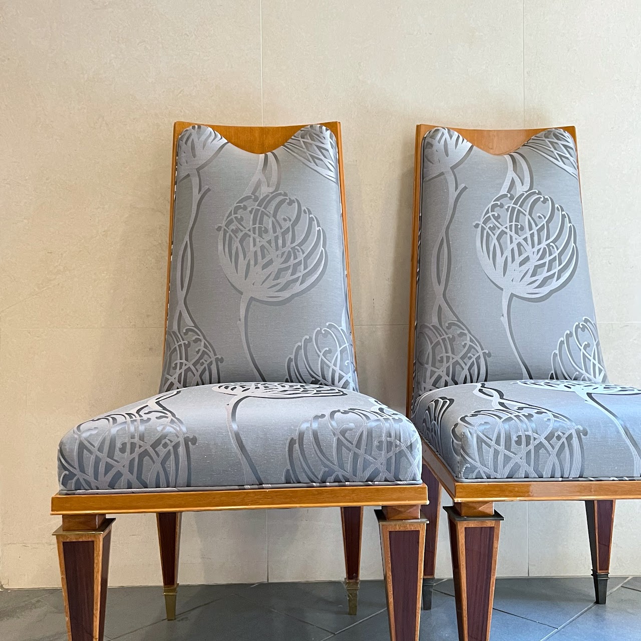 Art Deco Side Chair Pair