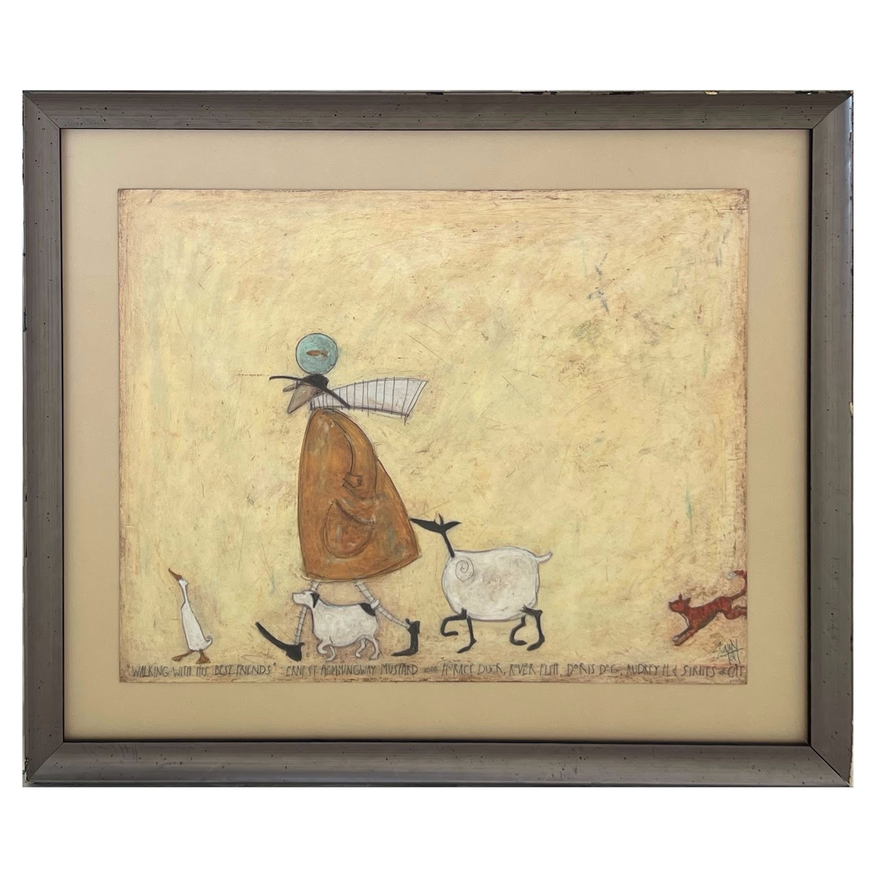 Sam Toft Signed Mixed Media Painting