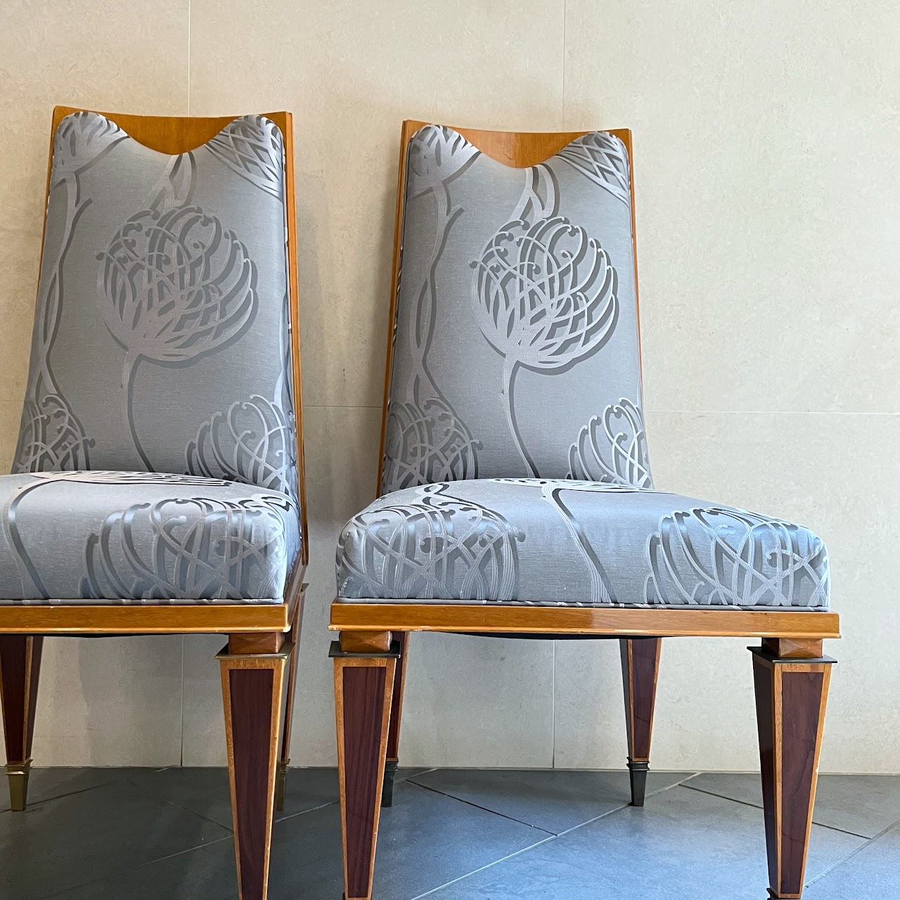 Art Deco Side Chair Pair