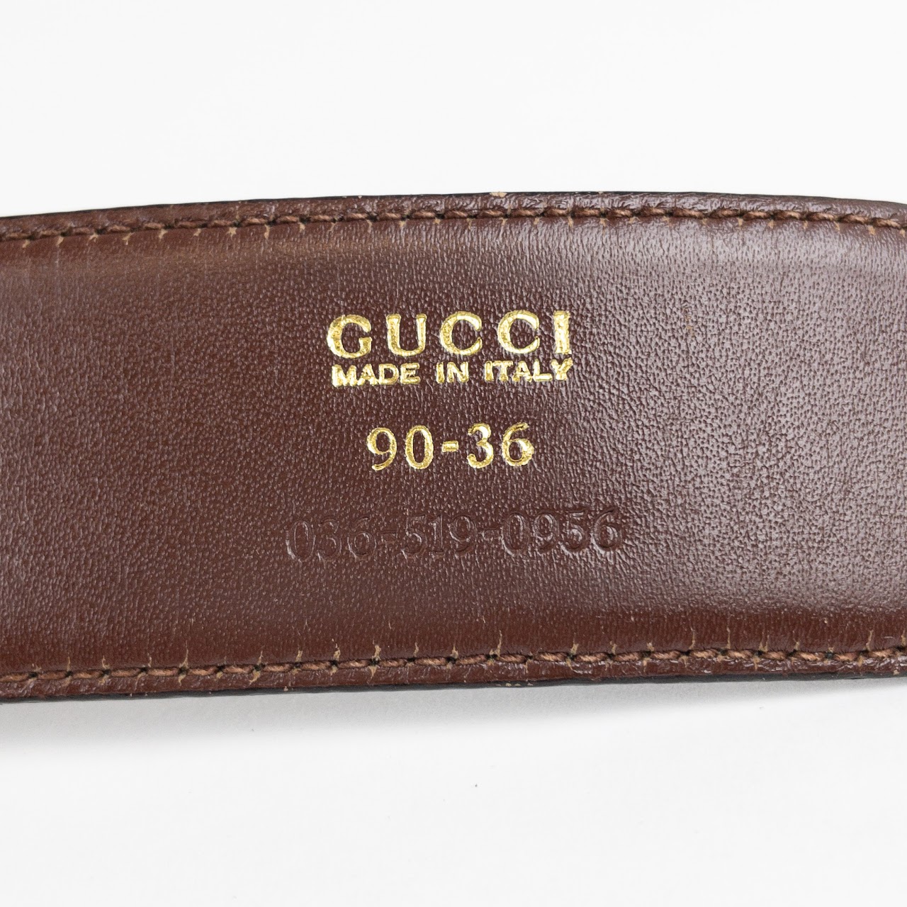 Gucci Vintage Reversible Gold Buckle Belt