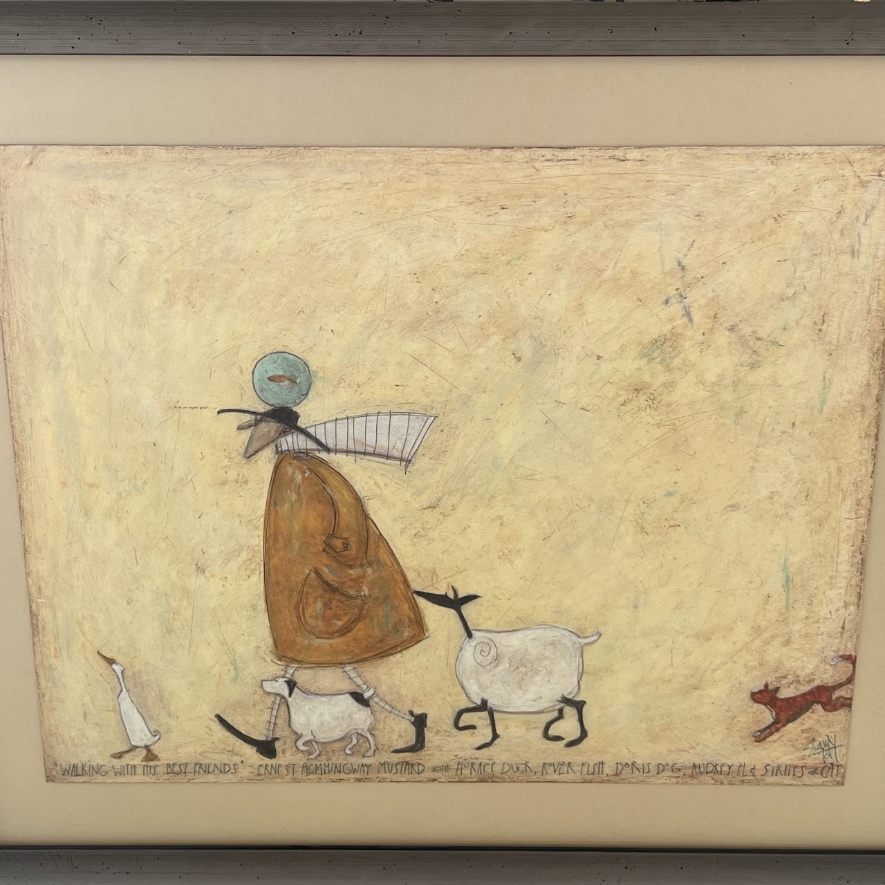 Sam Toft Signed Mixed Media Painting