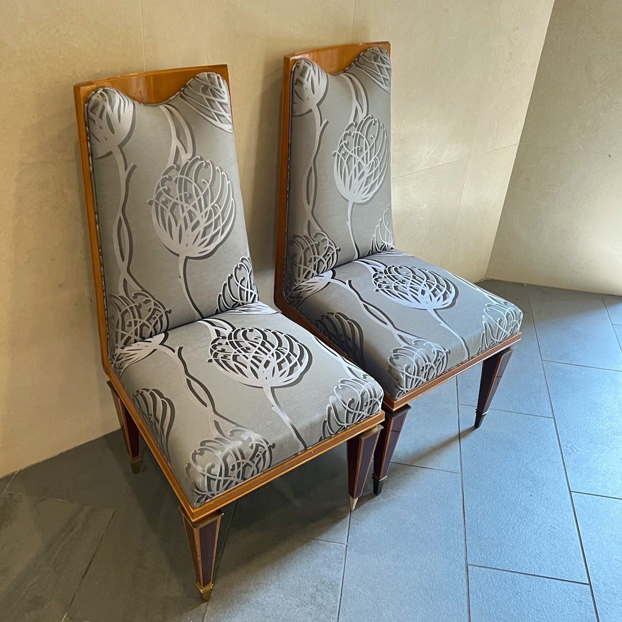 Art Deco Side Chair Pair