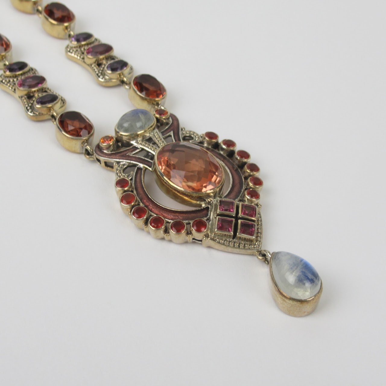 Nicki Butler Sterling Silver & Gemstone Necklace