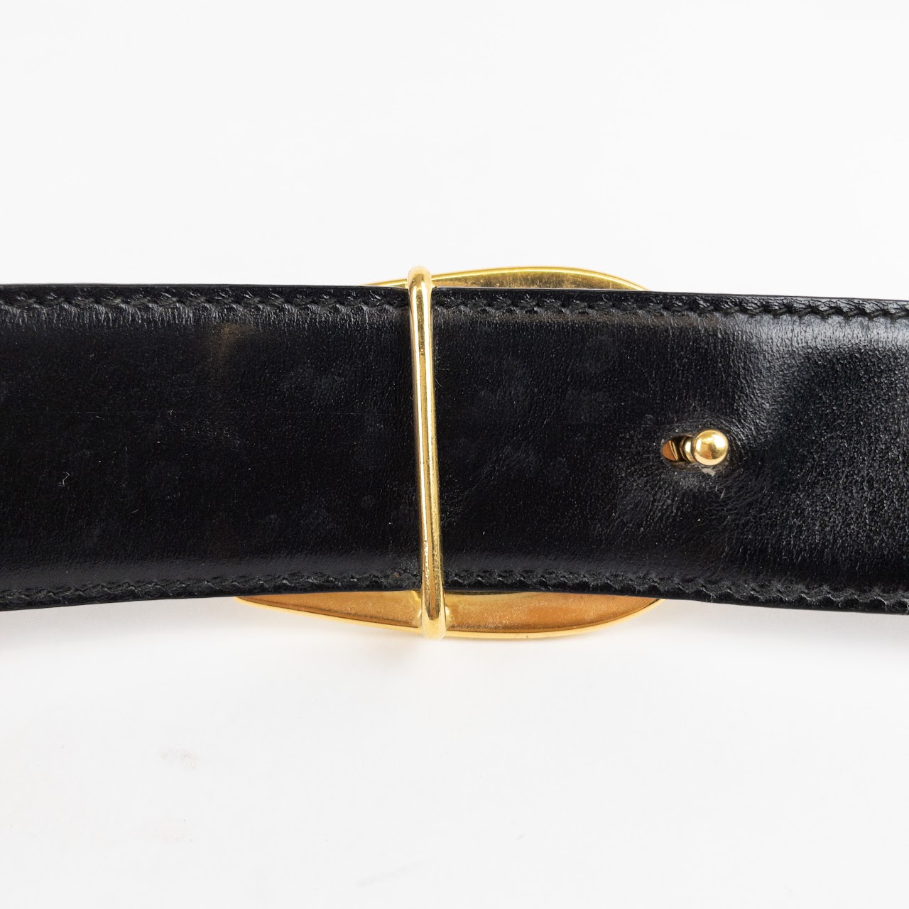 Gucci Vintage Reversible Gold Buckle Belt