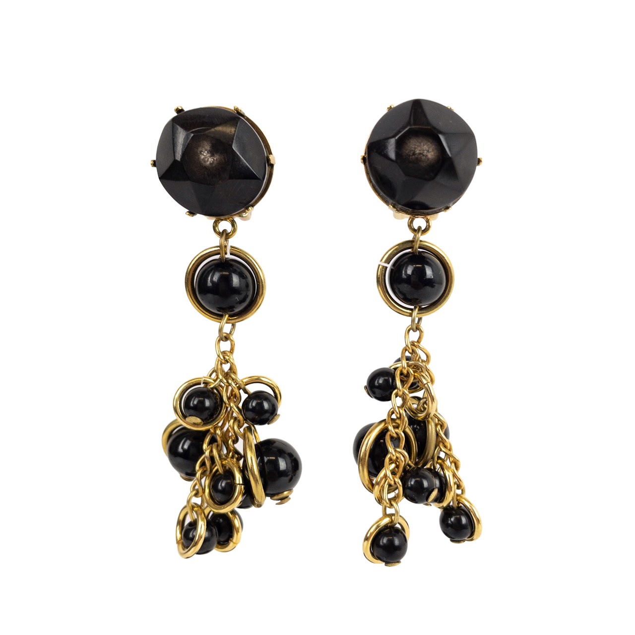 Marni Beaded Drop Clip Earrings