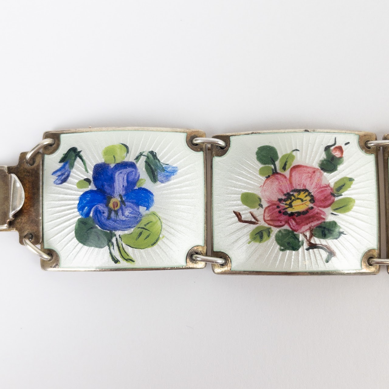 Sterling Silver & Enamel Norway Opro Bracelet