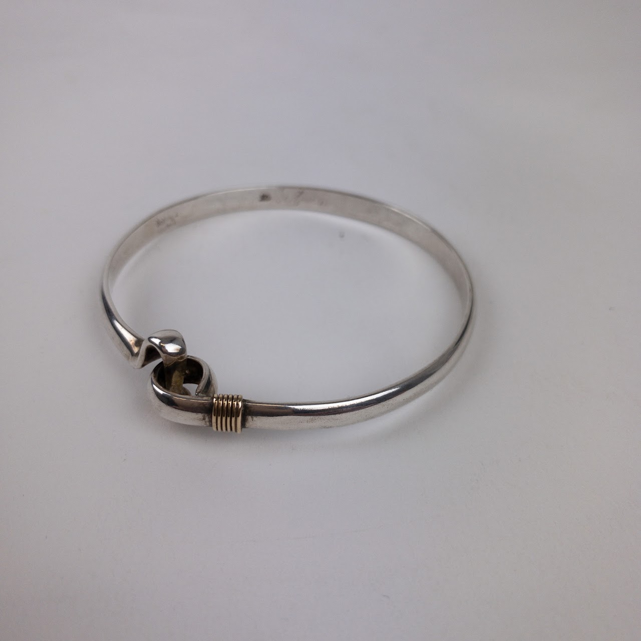 Sterling Silver & 14K Gold Bangle Bracelet