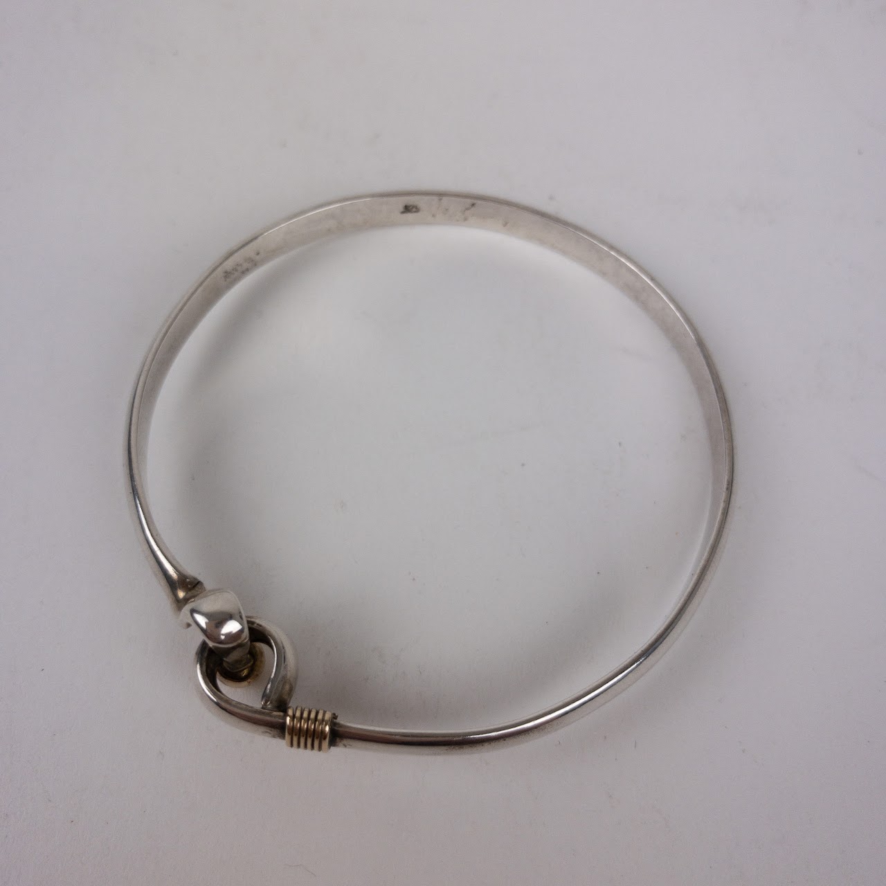 Sterling Silver & 14K Gold Bangle Bracelet