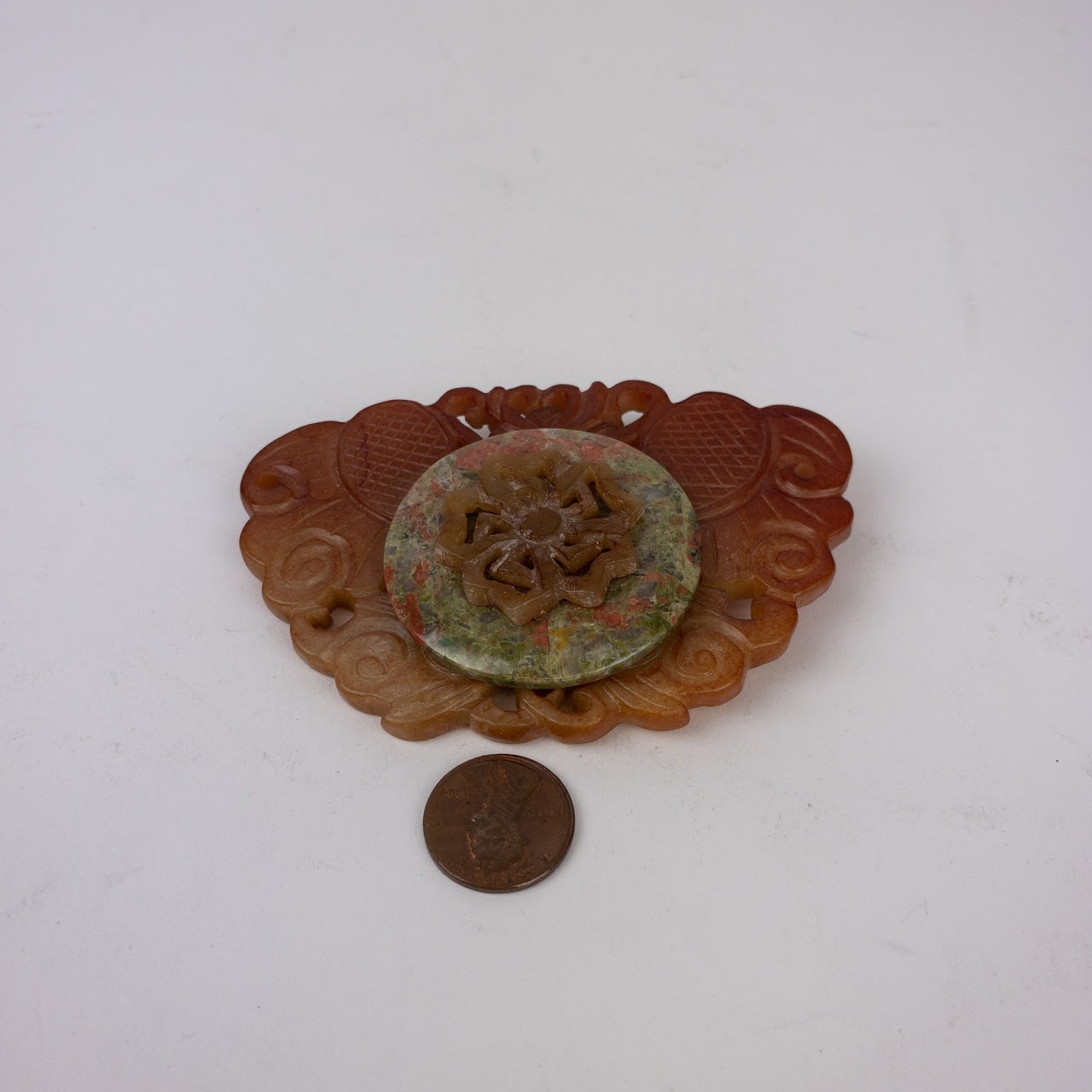 Sunya Currie Carved Jade Pin