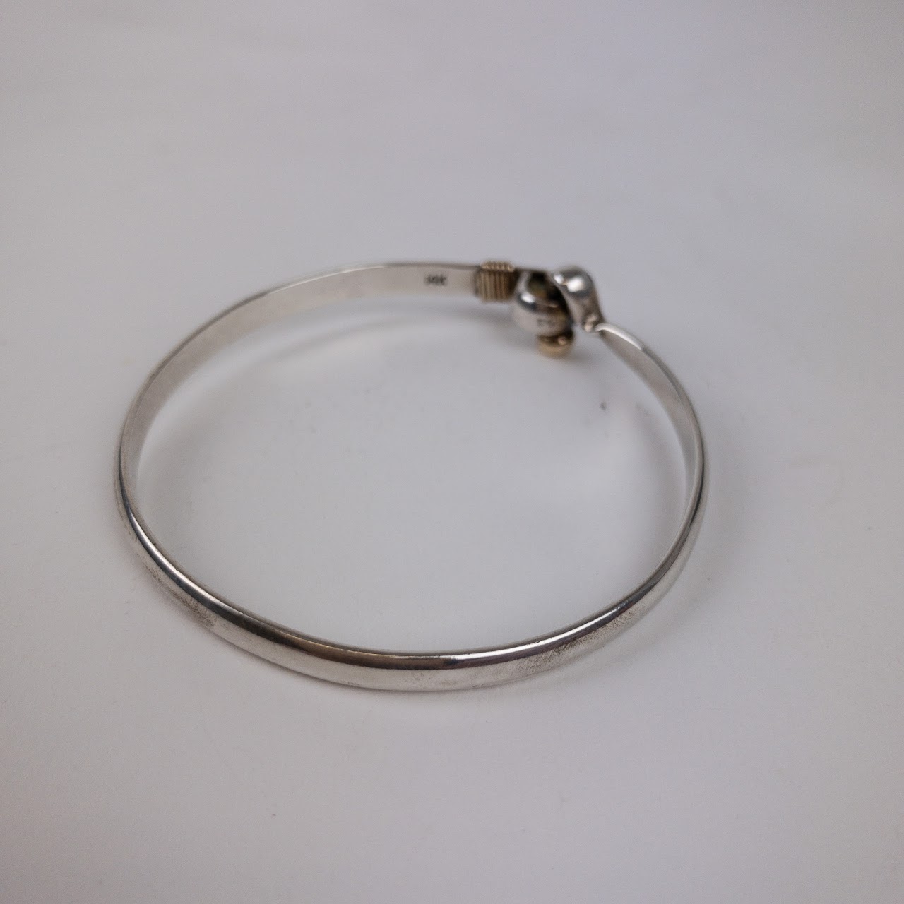 Sterling Silver & 14K Gold Bangle Bracelet