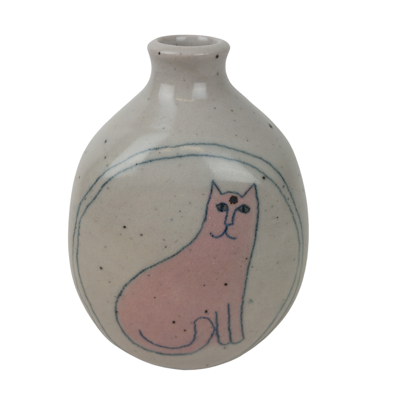 Ceramic Cat Vase