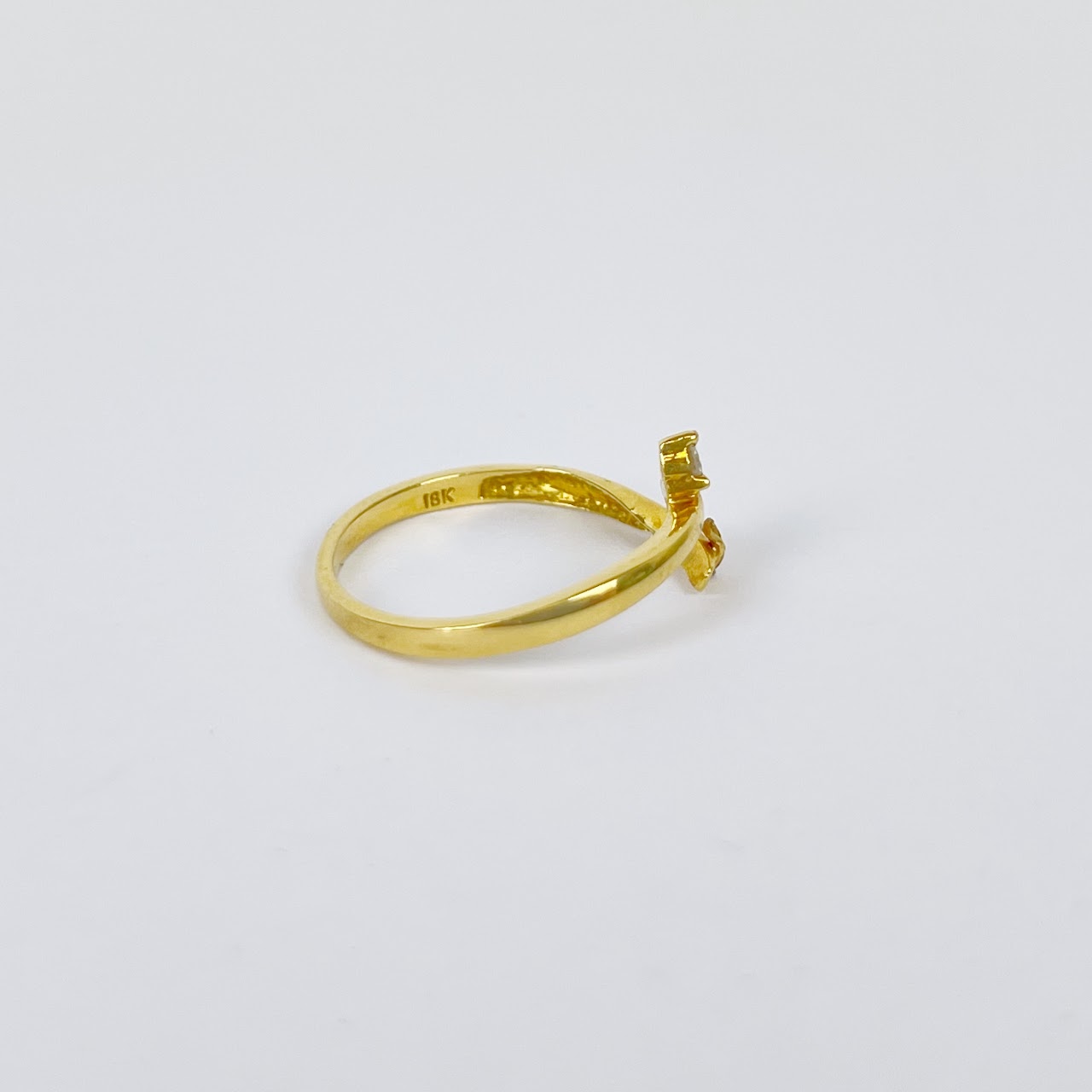 18K Gold & Diamond Damaged Ring