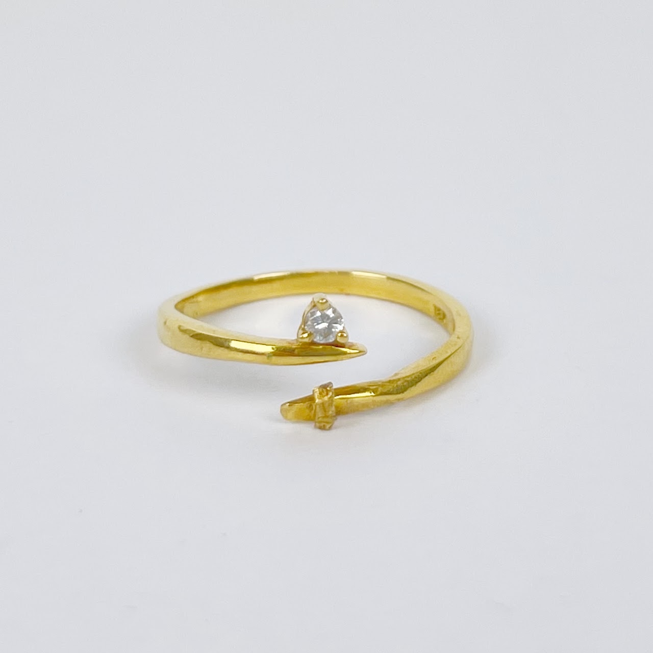 18K Gold & Diamond Damaged Ring