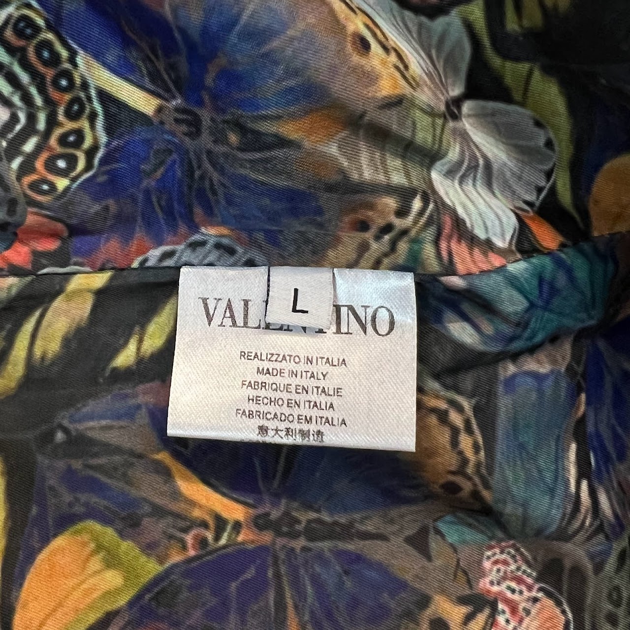 Valentino Butterfly Embroidered Camouflage Parka Jacket