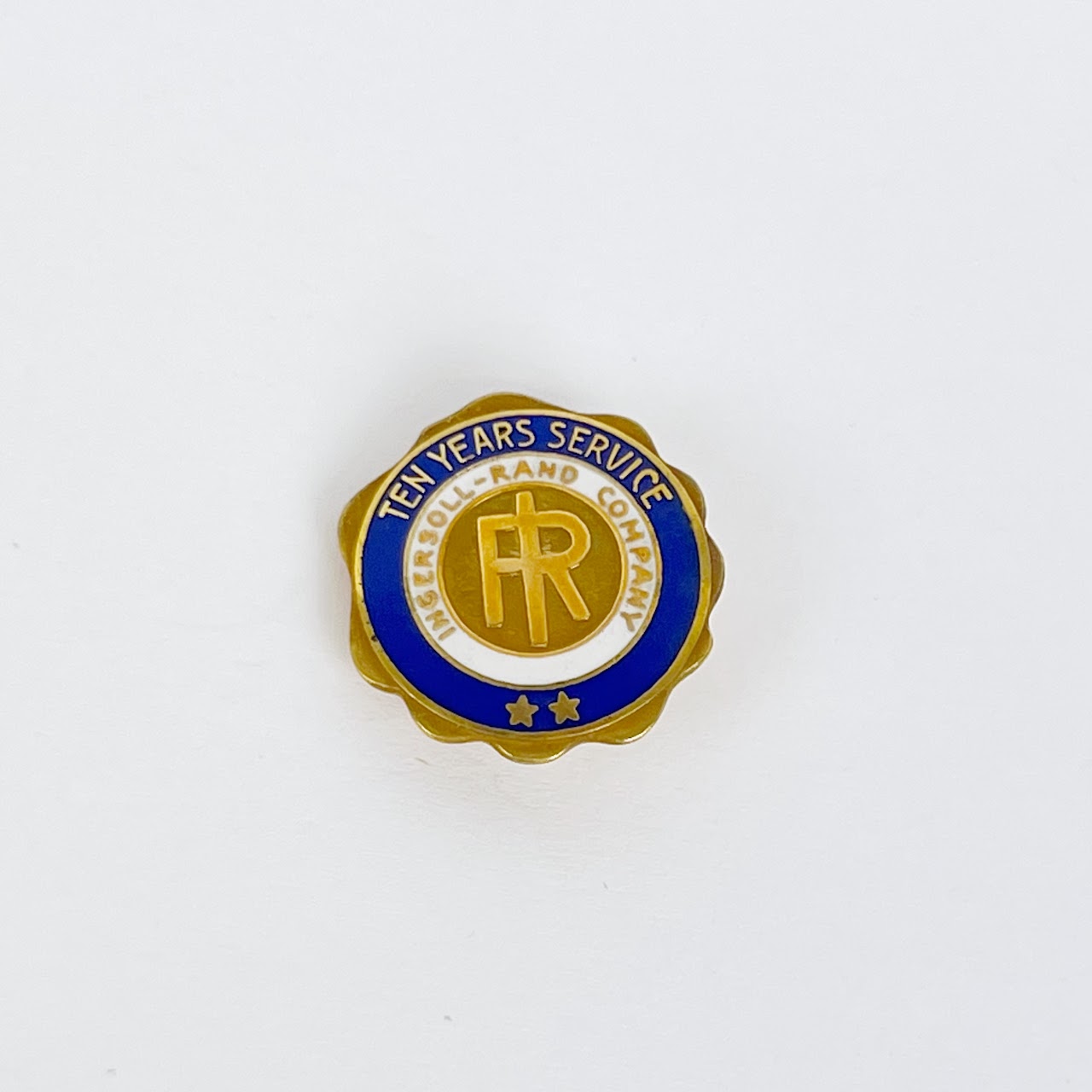 10K Gold Vintage Ingersoll-Rand Tie Tack & Lapel Pin Pair