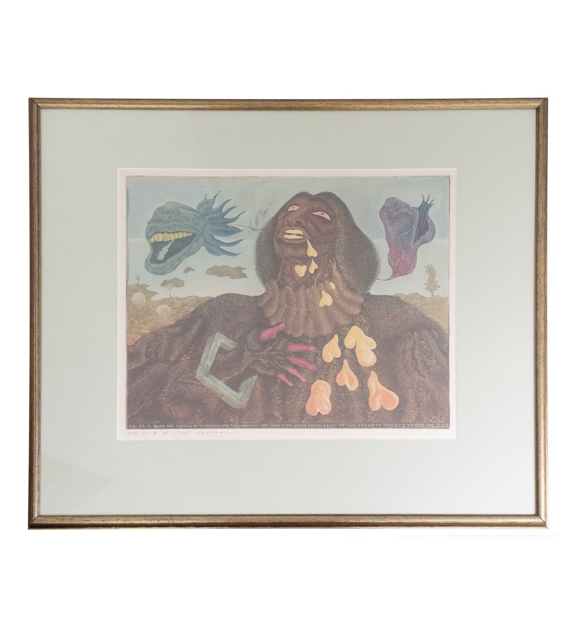 Arik Brauer Signed Surrealist Etching & Aquatint