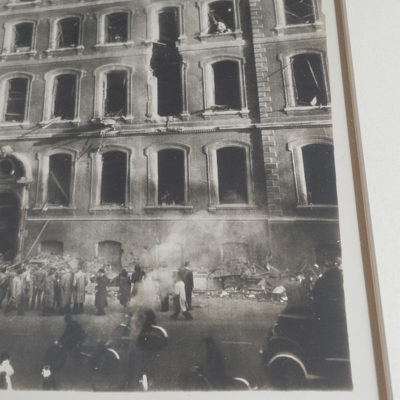 WWII The Blitz Bombing of the London Times Building Photograph, 1940