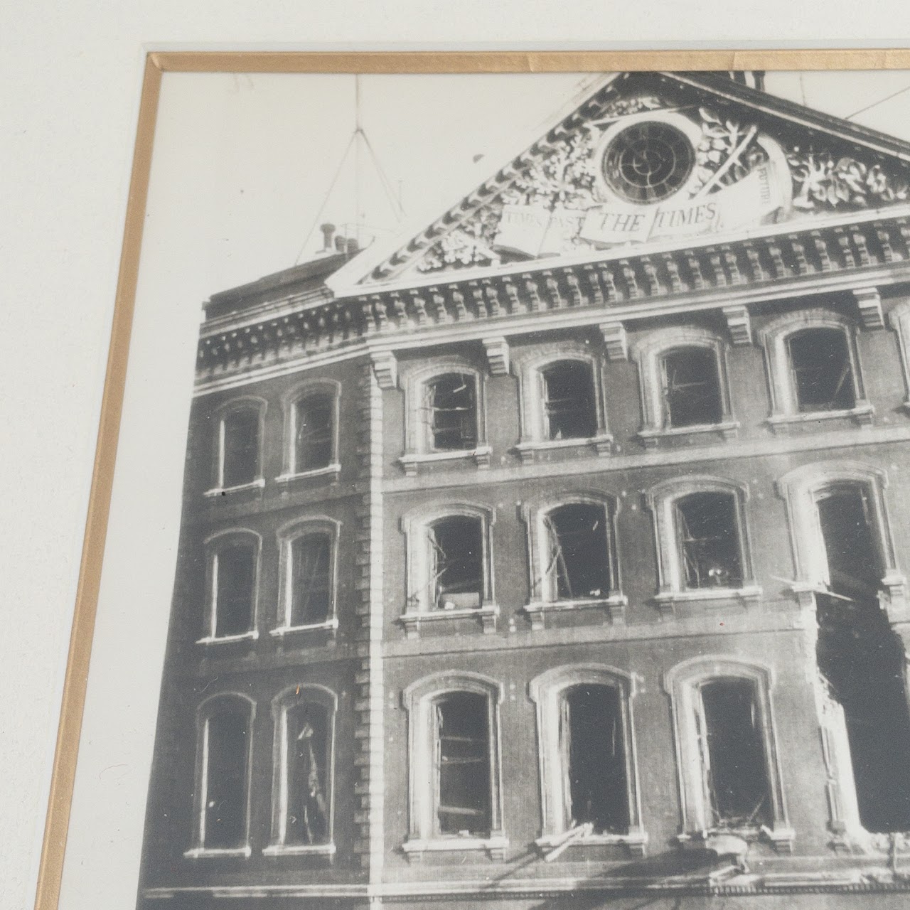 WWII The Blitz Bombing of the London Times Building Photograph, 1940