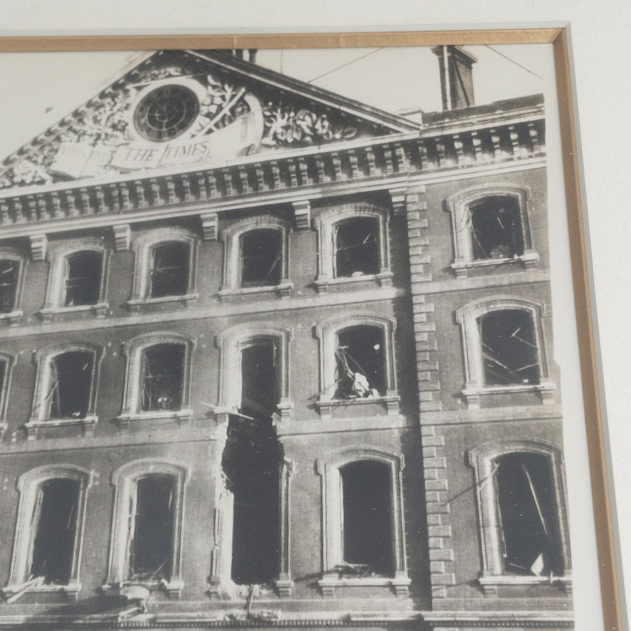 WWII The Blitz Bombing of the London Times Building Photograph, 1940