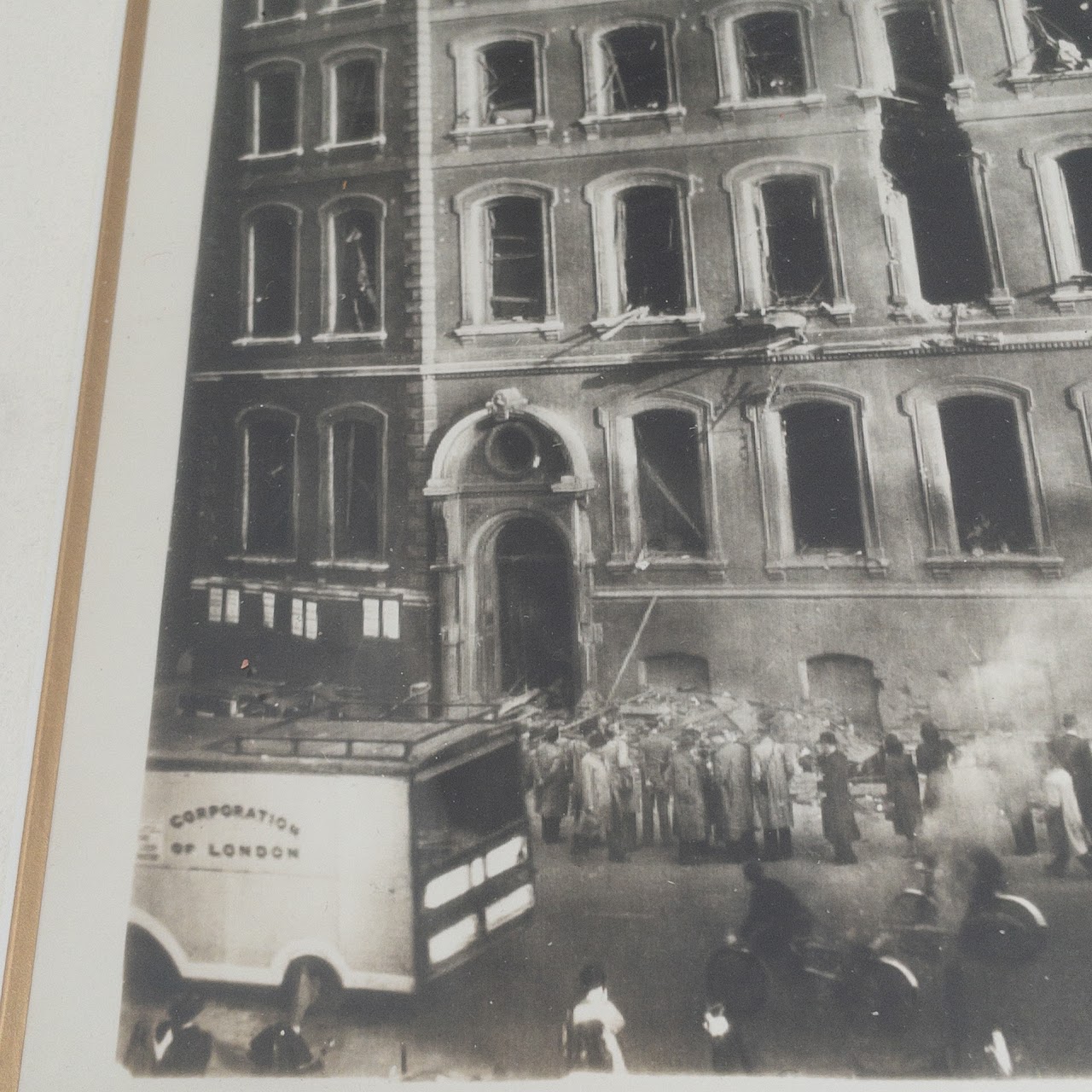 WWII The Blitz Bombing of the London Times Building Photograph, 1940