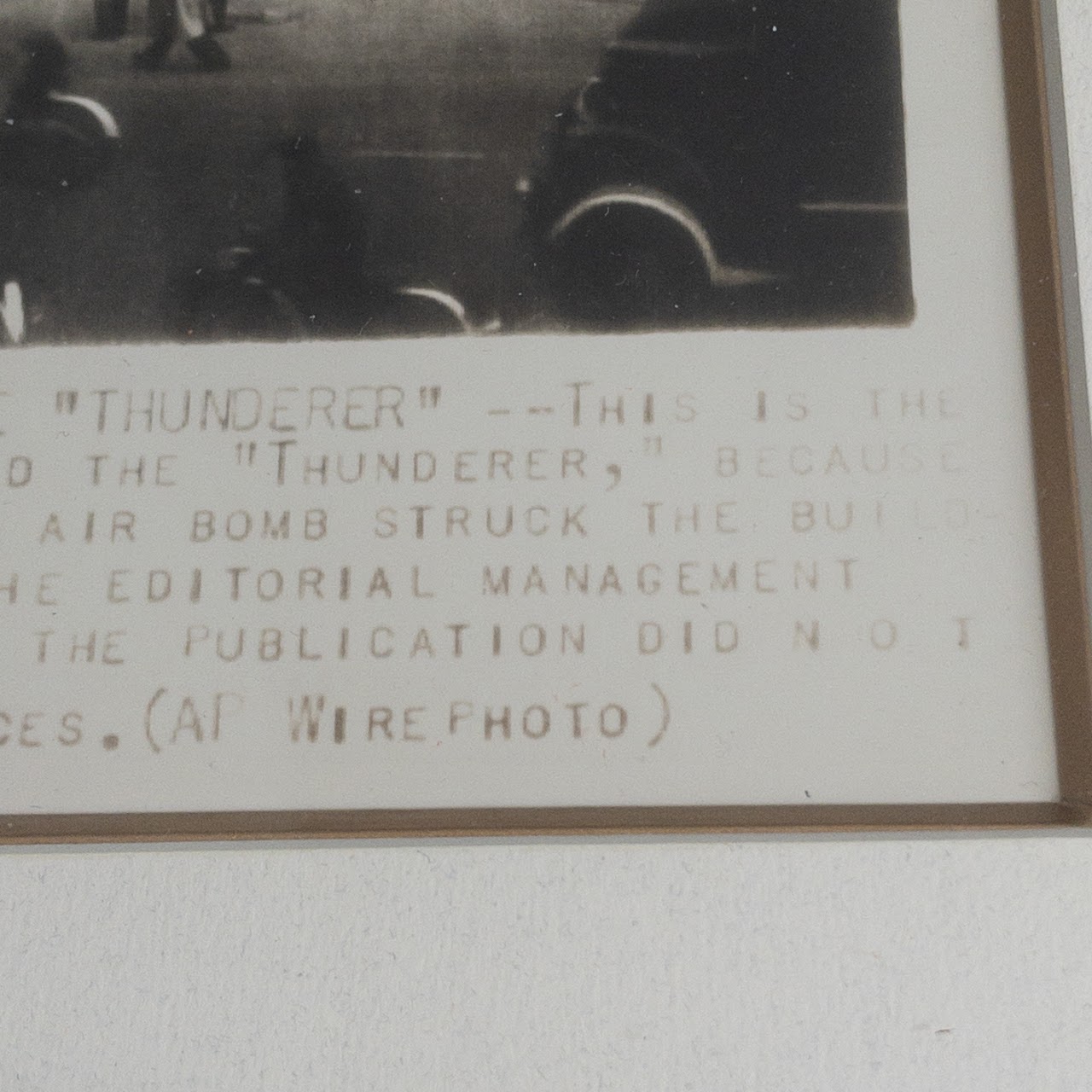 WWII The Blitz Bombing of the London Times Building Photograph, 1940