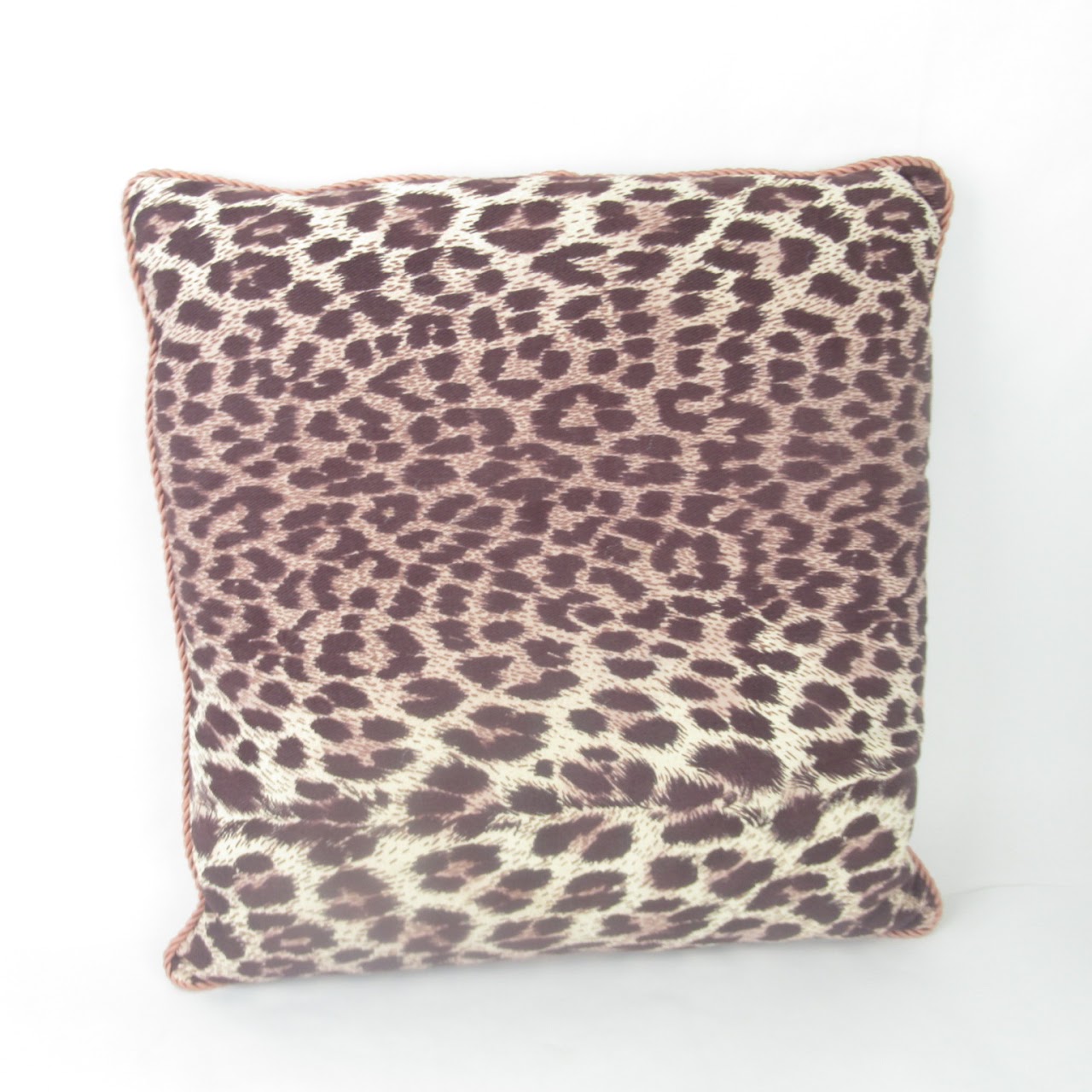 Dolce & Gabbana Pink Trim Cheetah Pillow Pair