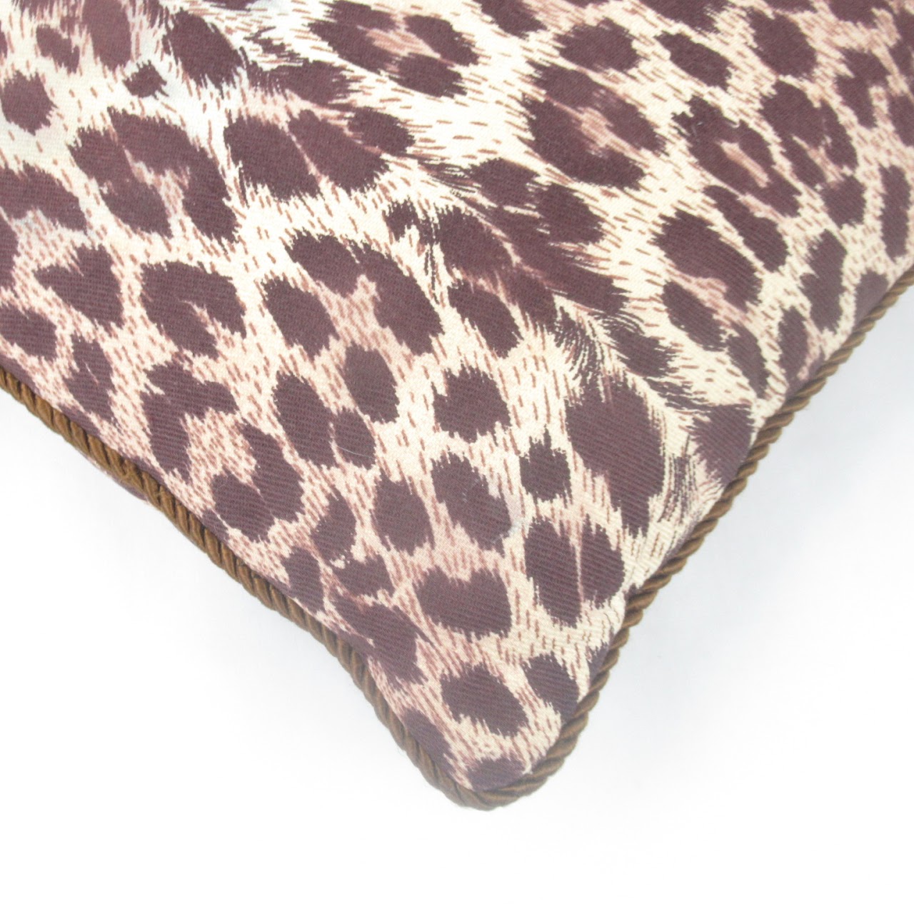 Dolce & Gabbana Brown Trim Cheetah Pillow Pair