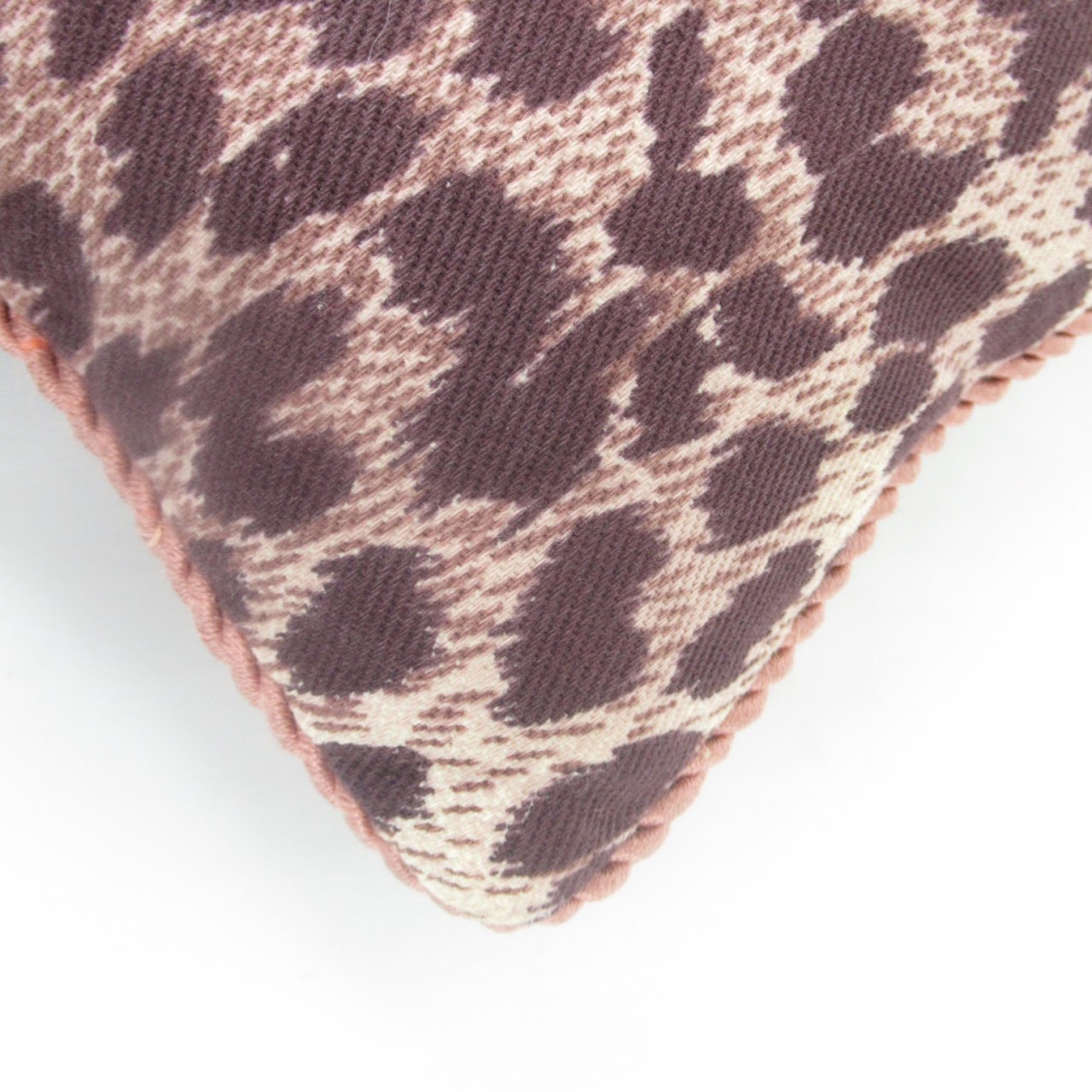 Dolce & Gabbana Pink Trim Cheetah Pillow Pair