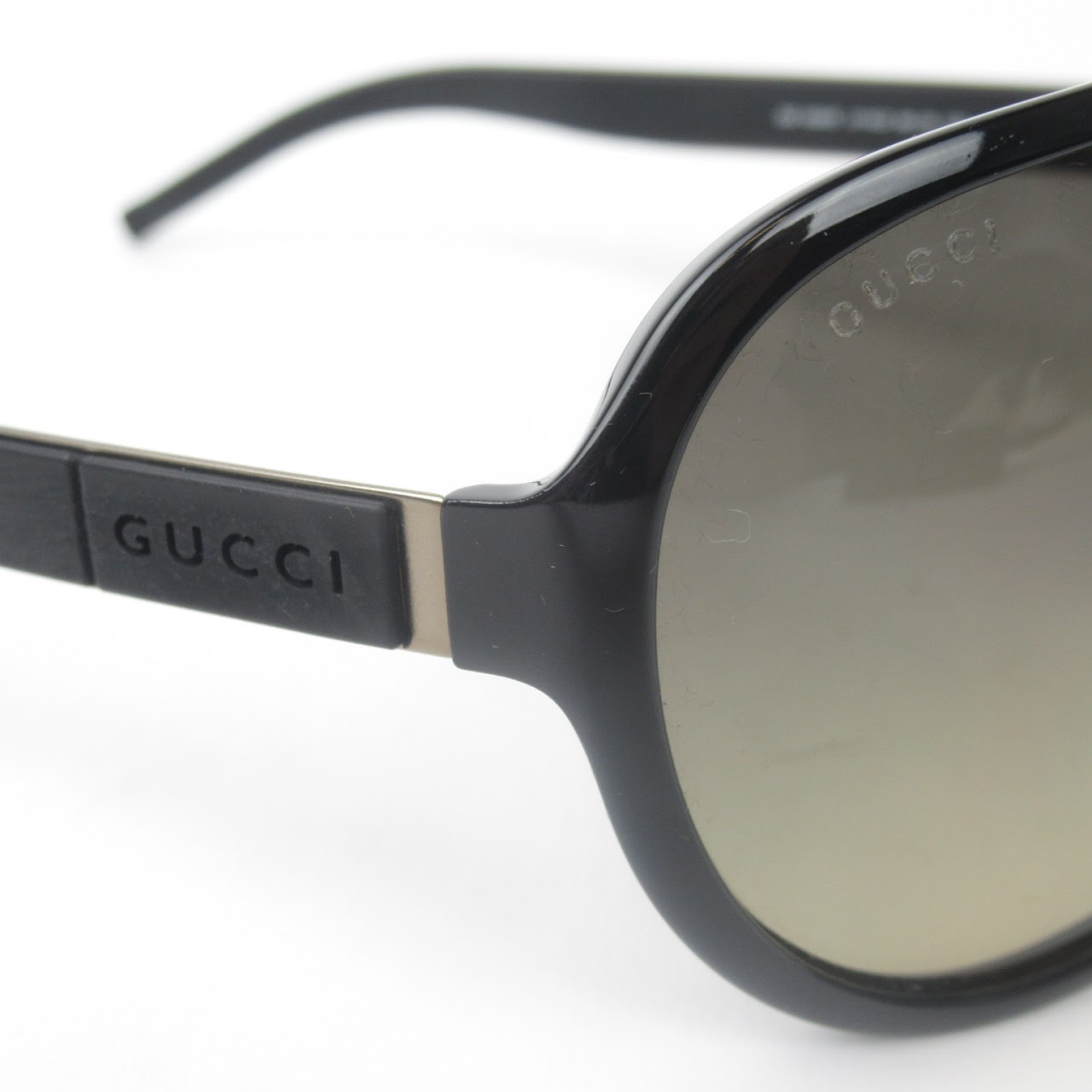 Gucci Black Aviator Sunglasses