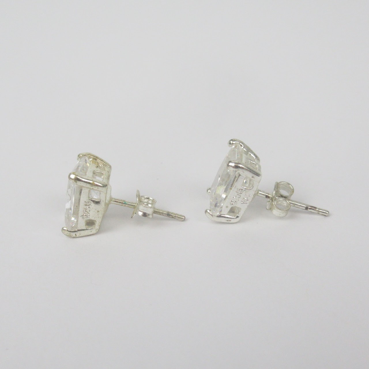 9K White Gold Earrings