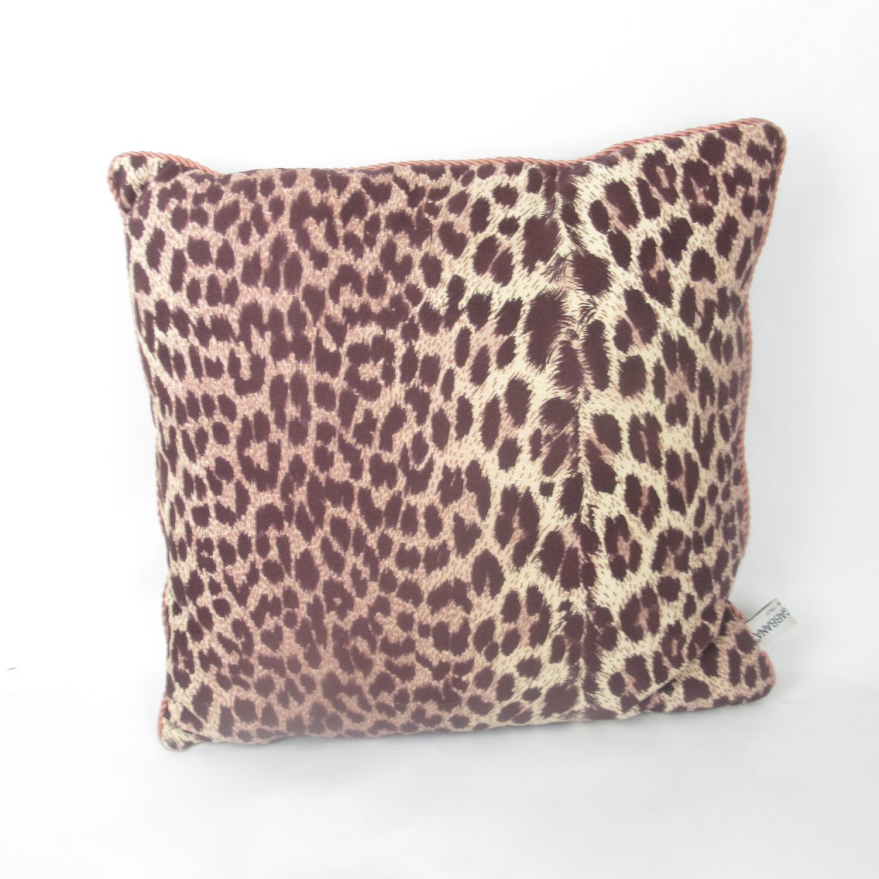 Dolce & Gabbana Pink Trim Cheetah Pillow Pair