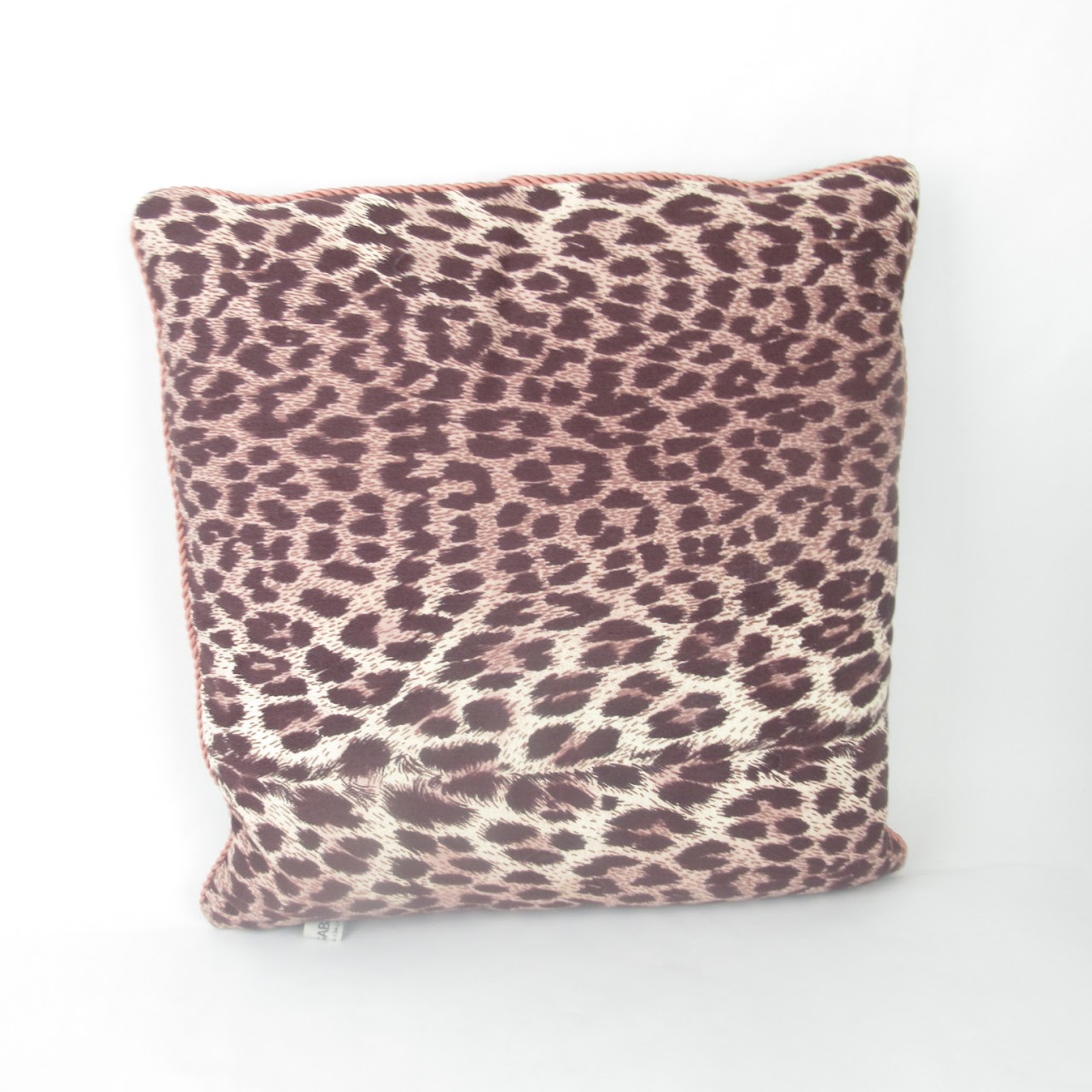 Dolce & Gabbana Pink Trim Cheetah Pillow Pair