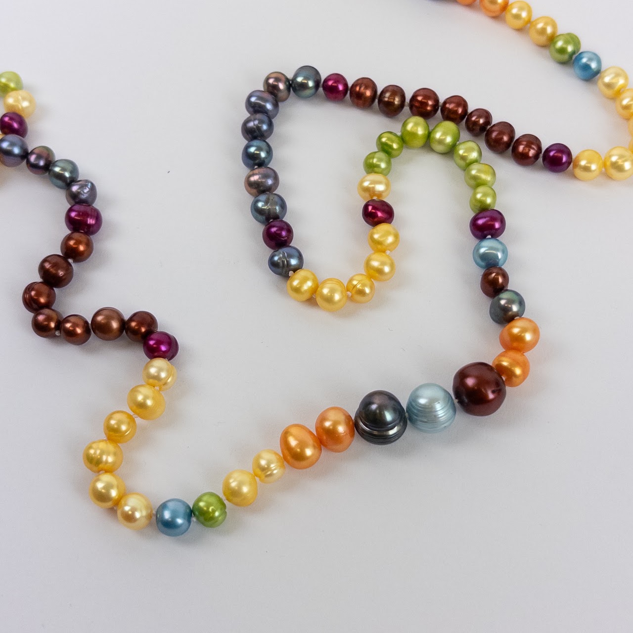 Multicolor Freshwater Pearl 80" Endless Strand Necklace