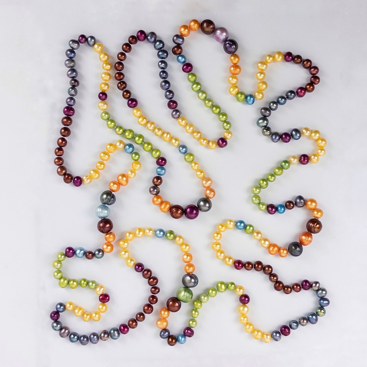 Multicolor Freshwater Pearl 80" Endless Strand Necklace