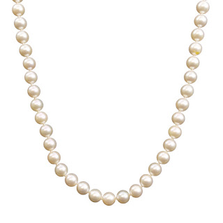 18K Gold Clasp Cultured Pearl Strand Necklace