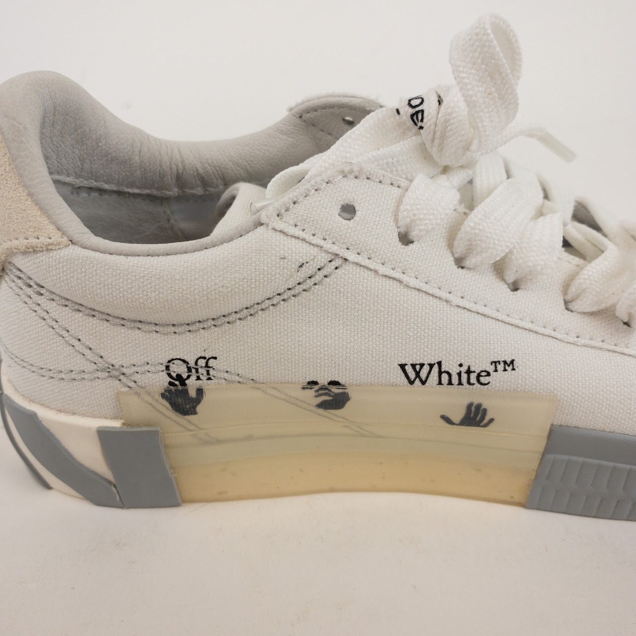 Off-White Canvas Low-Top Sneakers