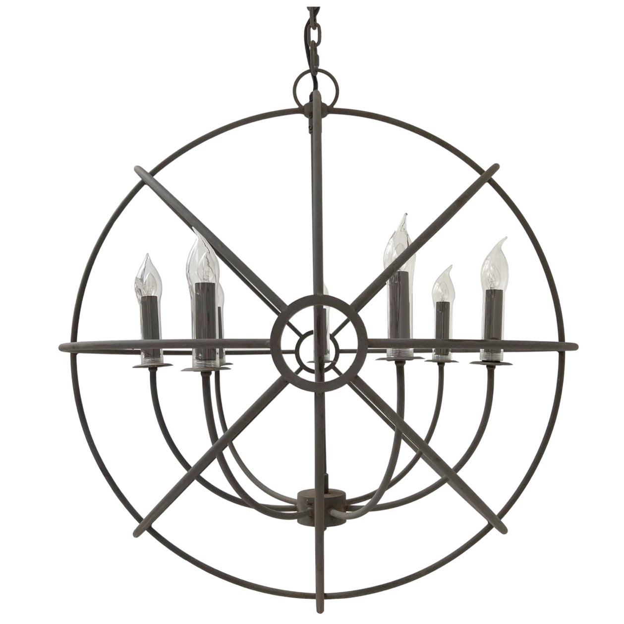 Armillary Sphere Seven Light Pendant Chandelier