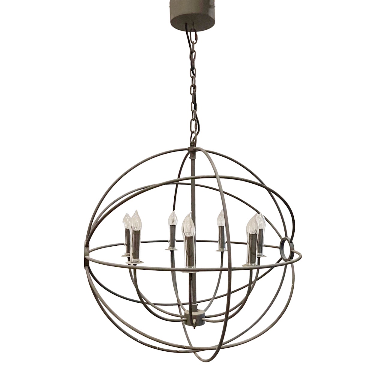 Armillary Sphere Seven Light Pendant Chandelier