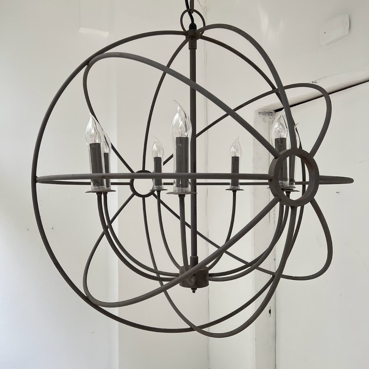 Armillary Sphere Seven Light Pendant Chandelier