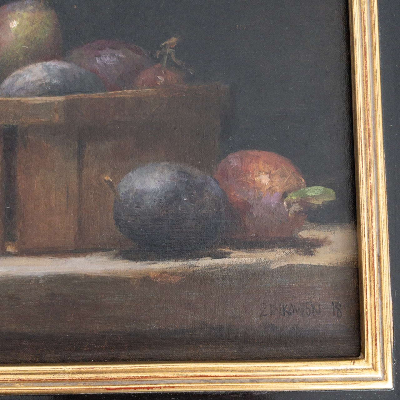 Dale Zinkowski 'Italian Plums' Classical Realist Style Oil Painting