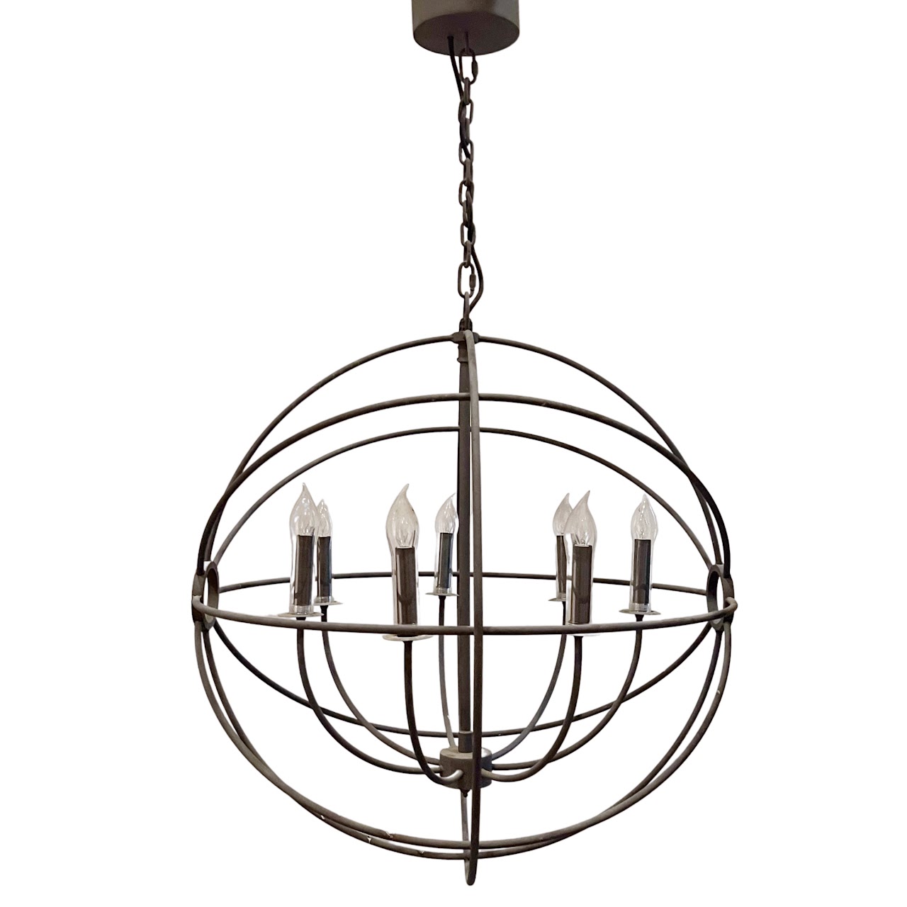 Armillary Sphere Seven Light Pendant Chandelier