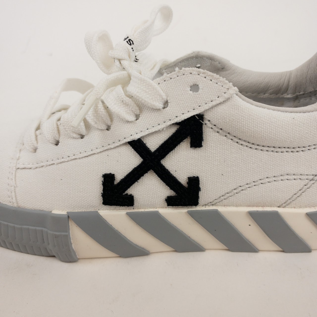 Off-White Canvas Low-Top Sneakers