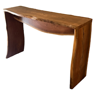 Live Edge Waterfall Console Table