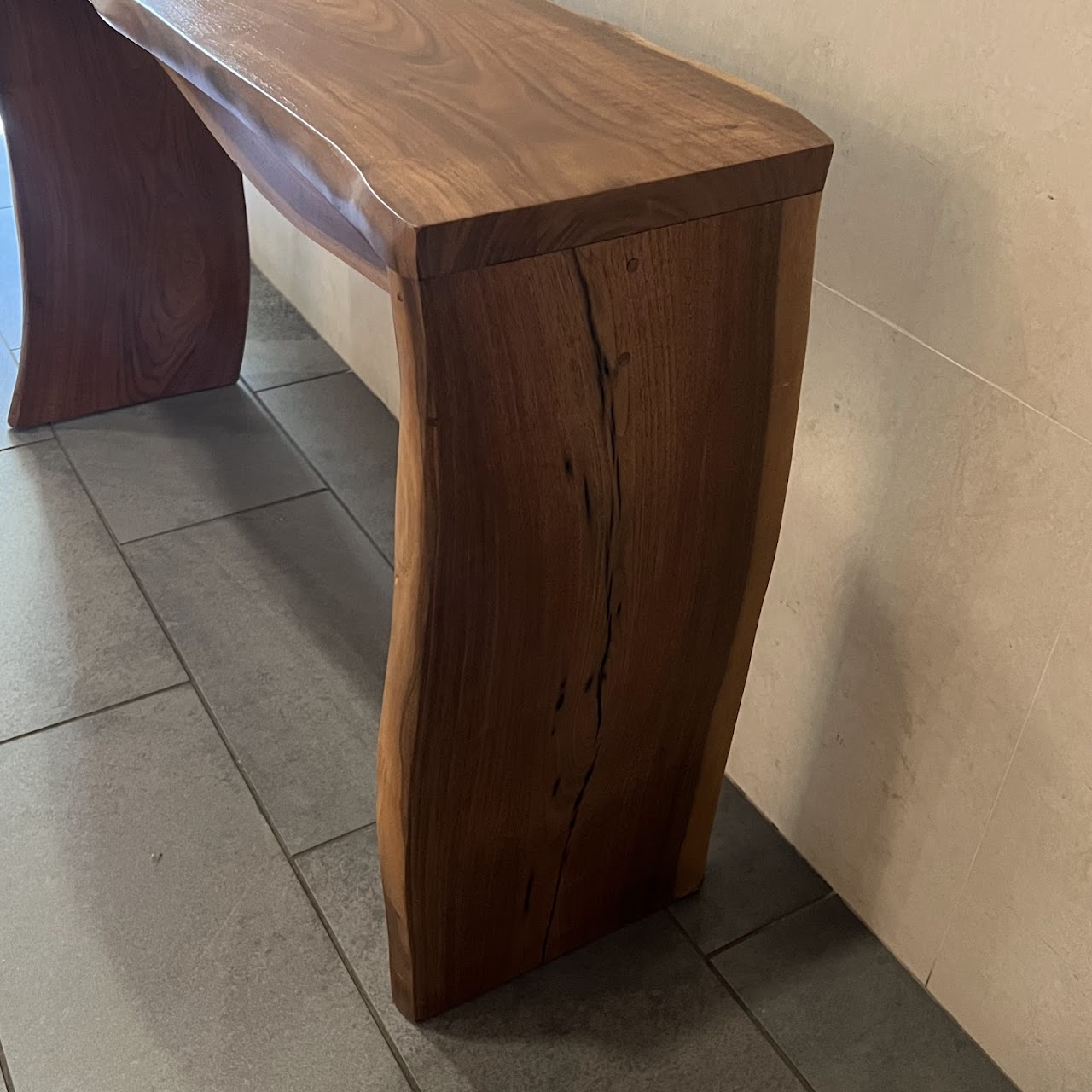 Live Edge Waterfall Console Table