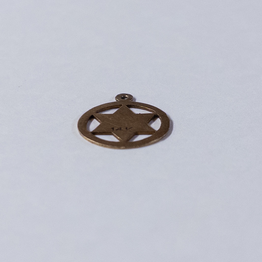 14K Gold Star of David Pendant