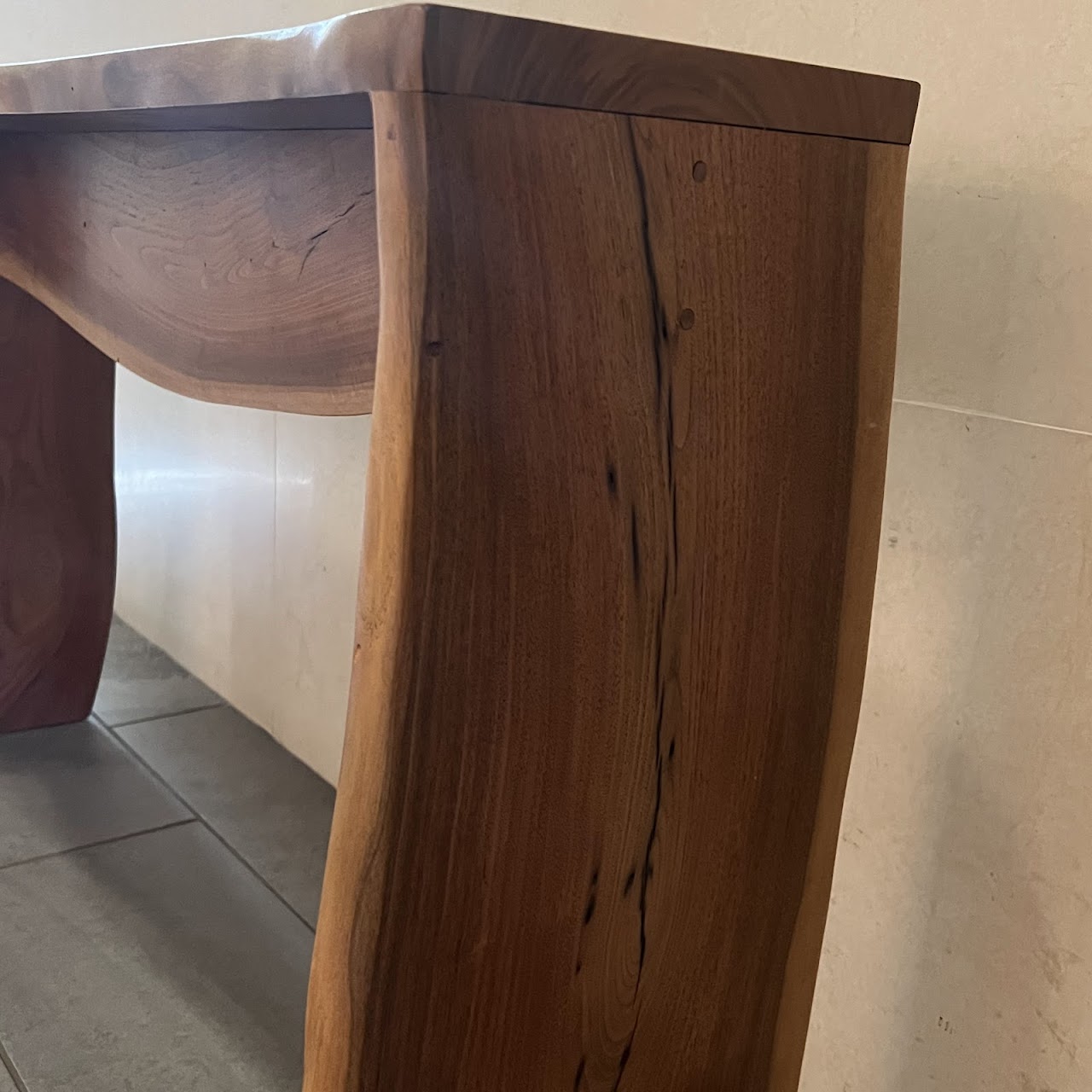 Live Edge Waterfall Console Table