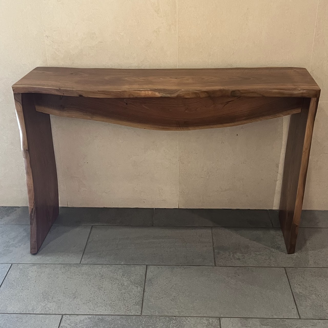 Live Edge Waterfall Console Table