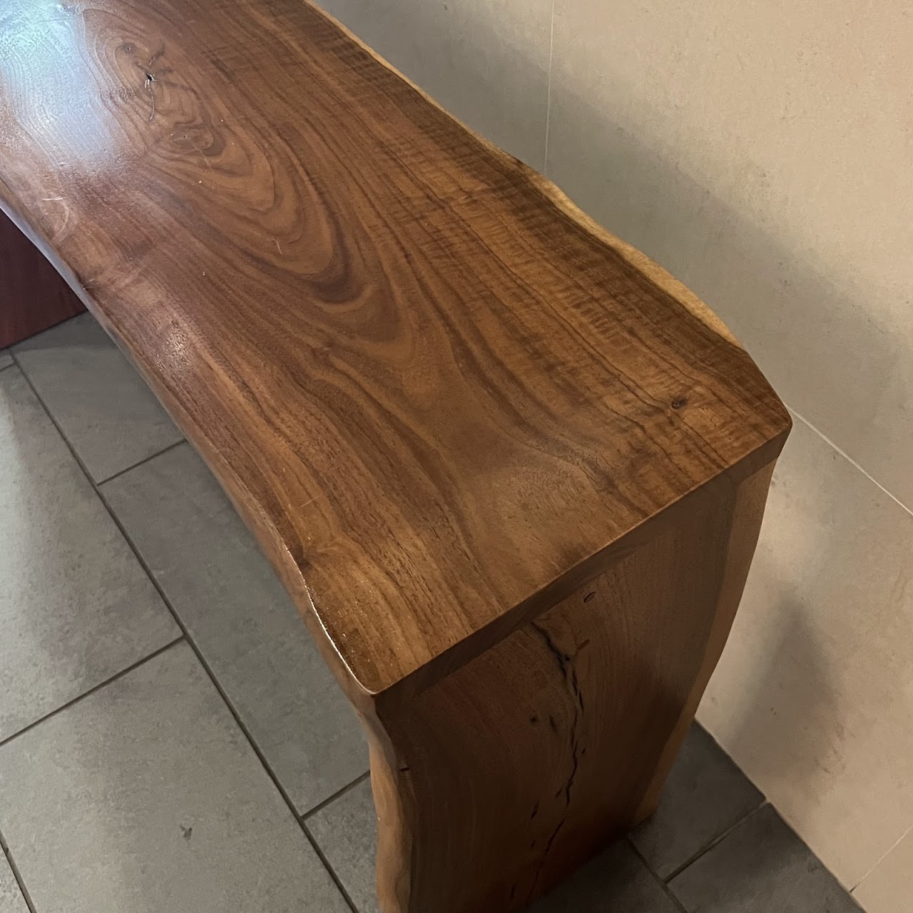 Live Edge Waterfall Console Table