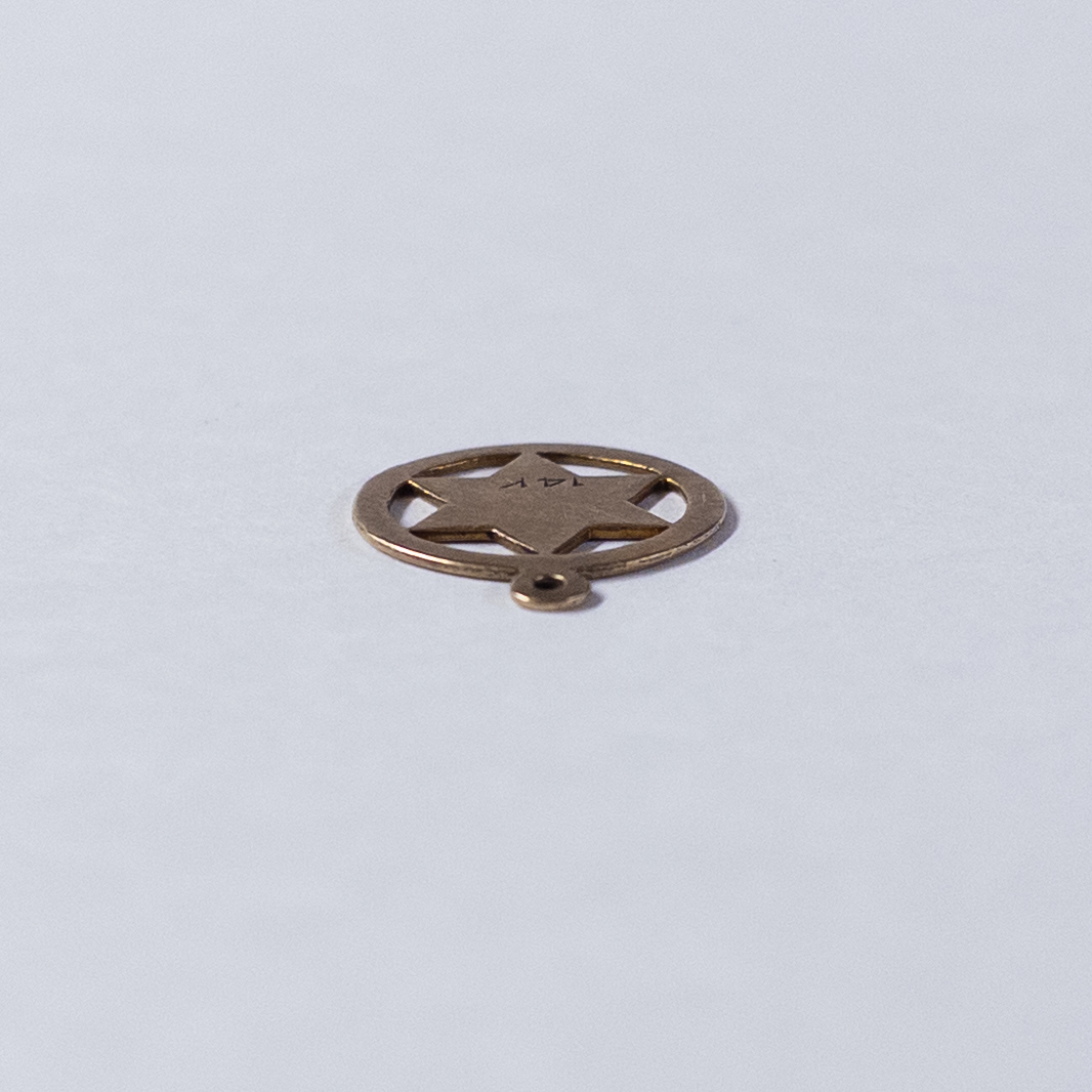 14K Gold Star of David Pendant