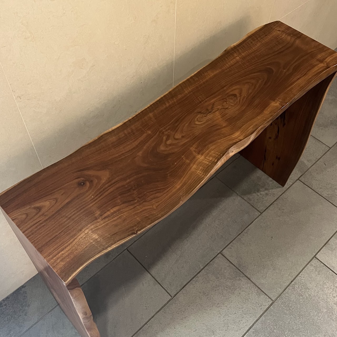 Live Edge Waterfall Console Table